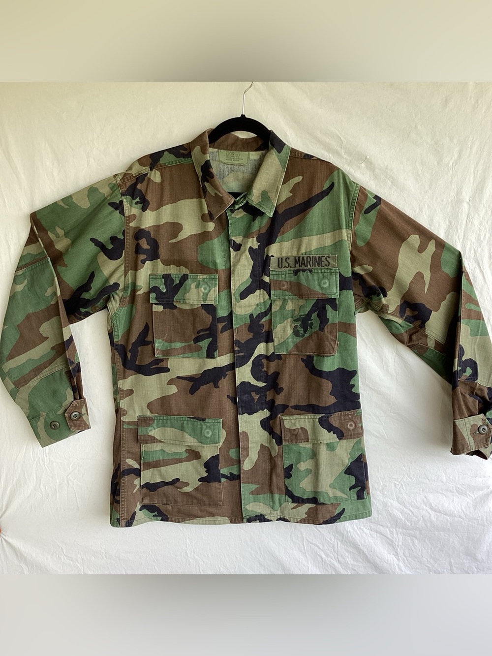 Vintage 1999 USMC woodland camo jacket combat coat size medium